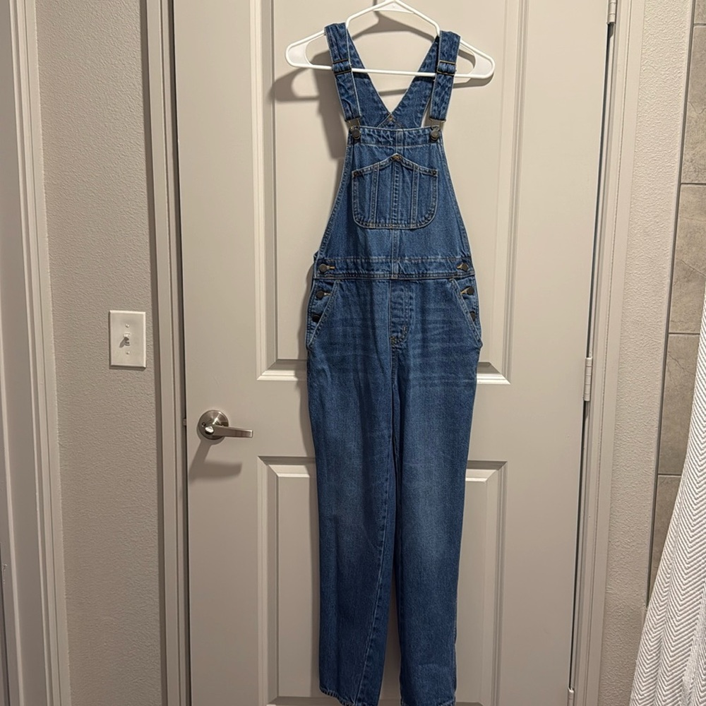 Old Navy Slouchy Straight Jean Overalls